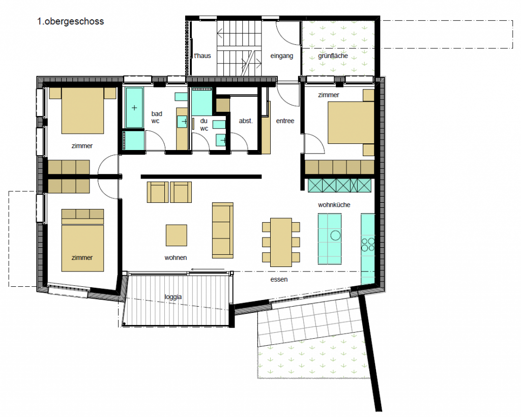 Grundriss 1. Obergeschoss